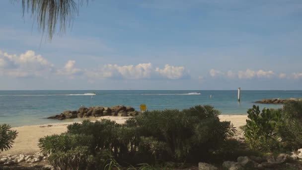 Gorgeous View Atlantic Ocean Landscape Turquoise Water Atlantic Ocean Speed — Stockvideo