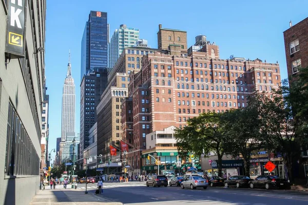 Vue Magnifique Sur Manhattan États Unis New York 2014 — Photo