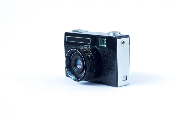 Παλιά φωτογραφική μηχανή ταινία θέα. Γκρο πλαν λευκό φόντο. Vintage φωτογραφία . — Φωτογραφία Αρχείου