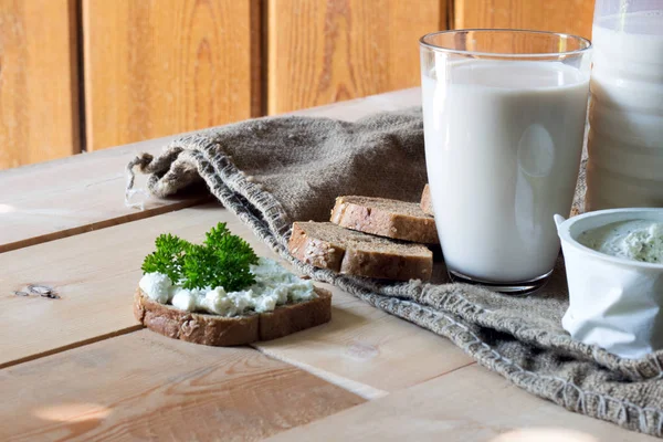 Sandwiches Cream Cheese — Stock Photo, Image