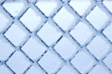 Kış kafes frost doku