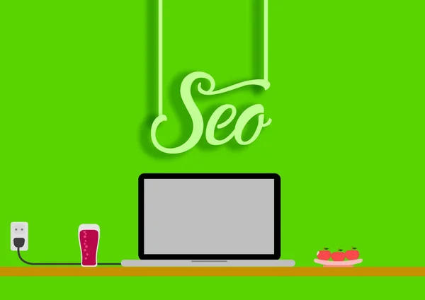 Seo, seo Backlinks, seo marketing, seo content, flat, Vektor, business — Stockfoto
