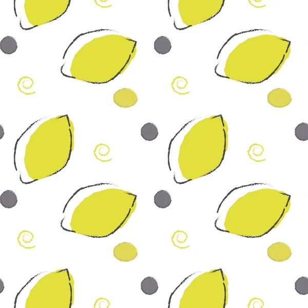 明るいレモン パターン、シームレスなベクトル パターン — ストックベクタ