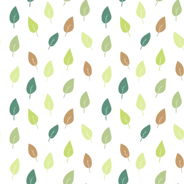 リーフのシームレスなパターン 包装紙のベクトル図 — ストックベクタ