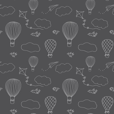 Sıcak hava baloons seamless modeli