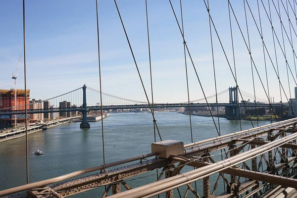 Pont de Brooklyn New York Manhattan Hudson River — Photo
