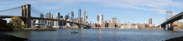 Ponte di Brooklyn a New York Manhattan Hudson River — Foto Stock