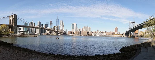 Ponte di Brooklyn a New York Manhattan Hudson River — Foto Stock