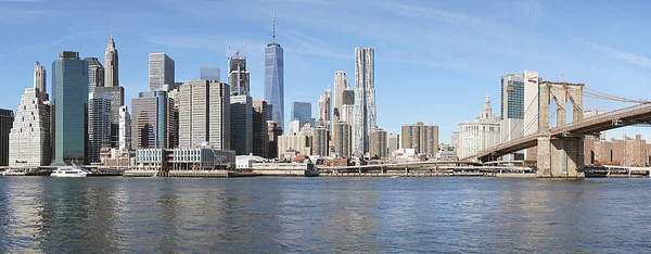 Pont de Brooklyn New York Manhattan Hudson River — Photo