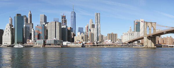 Brooklyn Bridge New York Manhattan Hudson River .