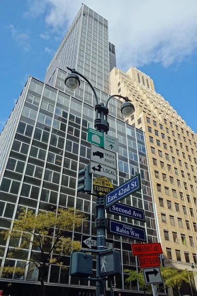 Bize gökyüzü manzarası New York'un Manhattan ABD