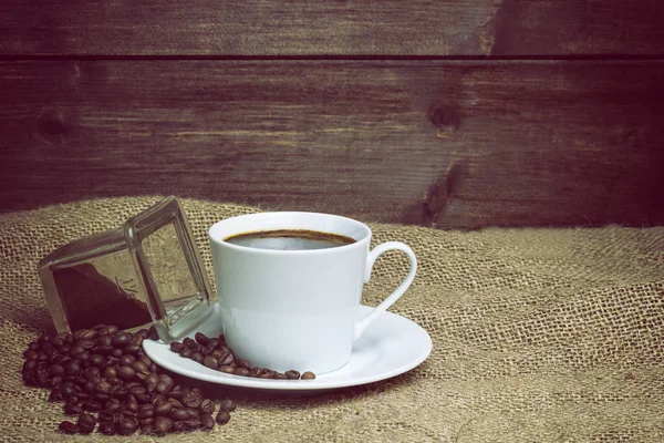 커피 잔의 빈티지 사진입니다. 가로. — 스톡 사진