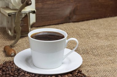 Vintage Fotoğraf kahve fincan. Yatay olarak. 