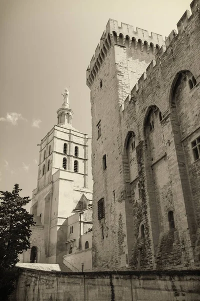 Påvliga palatset i Avignon (Frankrike) — Stockfoto