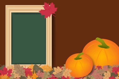 Kabaklar ve boş yazı tahtası metniniz için hazır