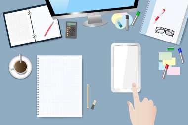 Akıllı telefon kavram vektör kullanarak