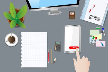 Elektronik ödeme kavramı vektör.