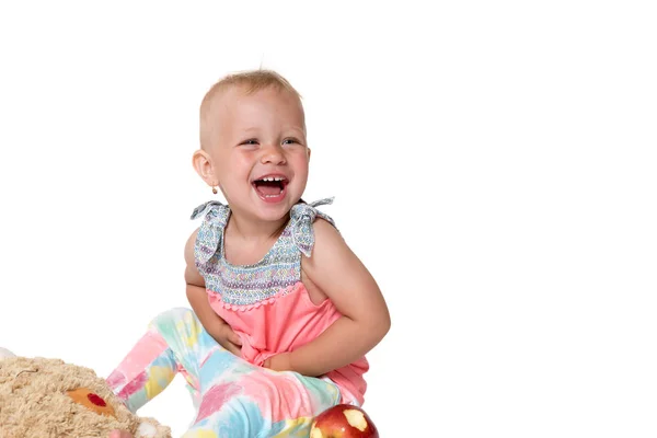 Γέλιο κορίτσι μικρό παιδί — Φωτογραφία Αρχείου