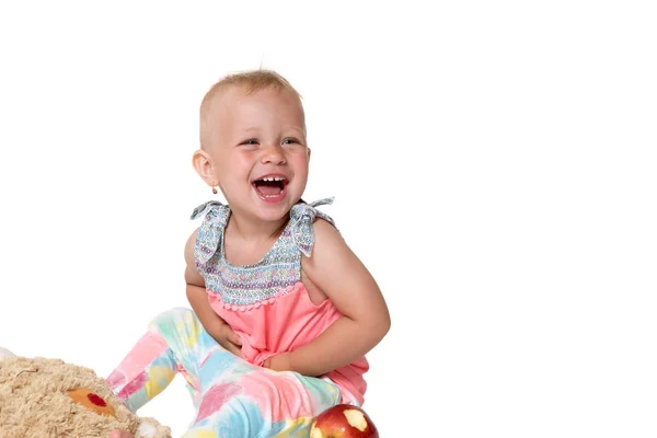 Laughing toddler girl — Stock Photo, Image