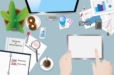 Zaman stres office kavramı vektör