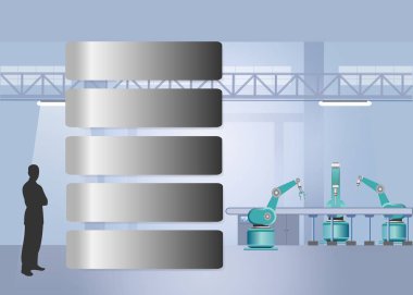 Boş metal etiketlerinin endüstriyel bilgi grafikleri.        
