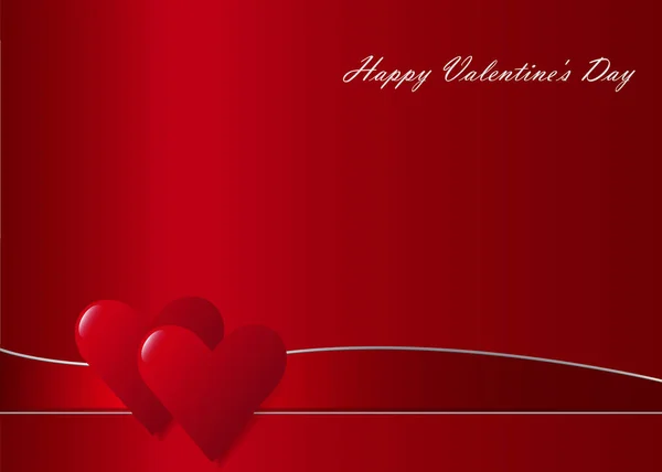 Cartão de Dia dos Namorados simples na cor vermelha — Vetor de Stock