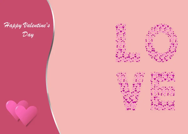 Κάρτα αγάπης Valentines σε μοντέρνα χρώματα. — Διανυσματικό Αρχείο