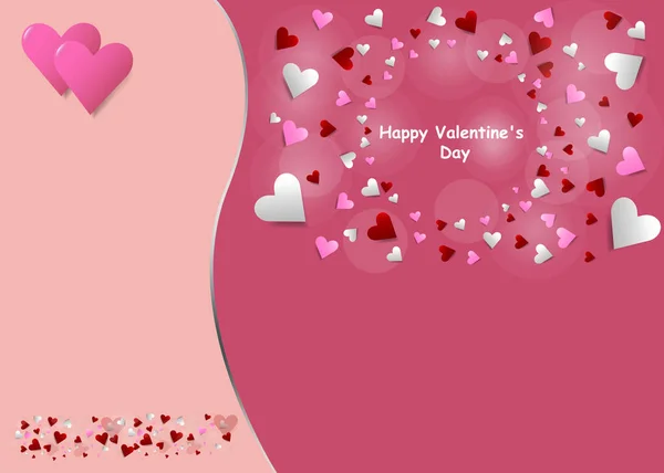 Valentijnsdag sjabloon in trendy kleuren. — Stockvector