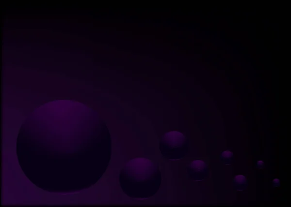 Abstract Background Dark Purple Balls Glow Bottom Half Illustration Ready — Stock Vector
