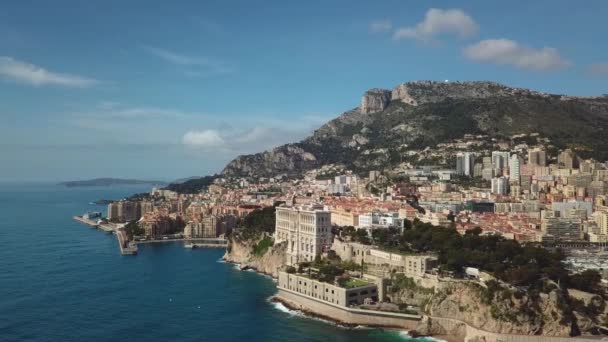 Mônaco - 2018: Drone aéreo Monte Carlo — Vídeo de Stock