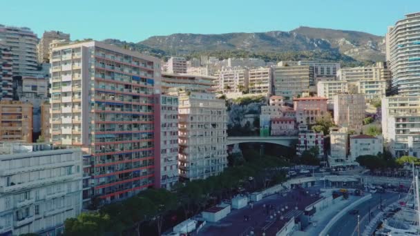 Mónaco - 2018: Aerial Drone Monte Carlo — Vídeo de stock