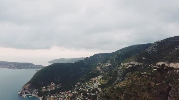 2018年埃泽法国高山悬崖地中海 — 图库视频影像
