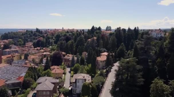 Tiempo del día, Itly ciudad, azoteas panorama aéreo 4k — Vídeo de stock