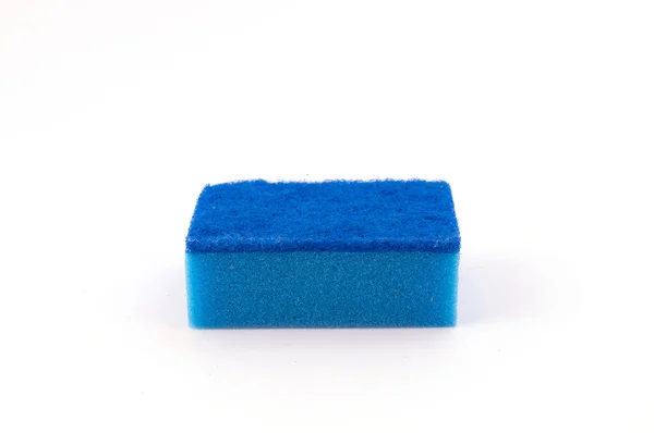 Éponge Mousse Synthétique Pour Nettoyage Des Surfaces Domestiques Bleu — Photo