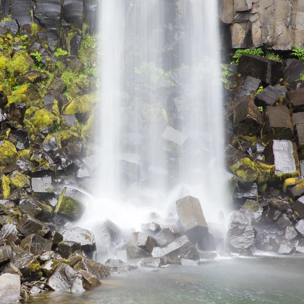 Svartifoss (černý spád), Skaftafell, Island — Stock fotografie