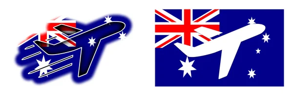 Nation flag - Airplane isolated - Australia — Stock Photo, Image