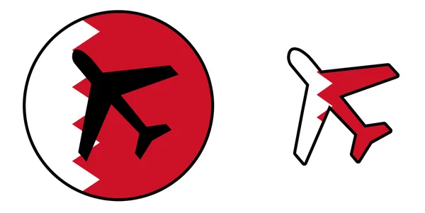 Флаг страны - Самолет изолирован - Бахрейн — стоковое фото