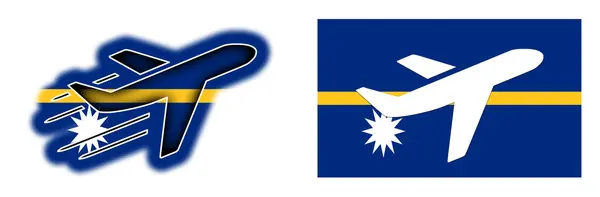 Nation flag - flygplan isolerade - Nauru — Stockfoto