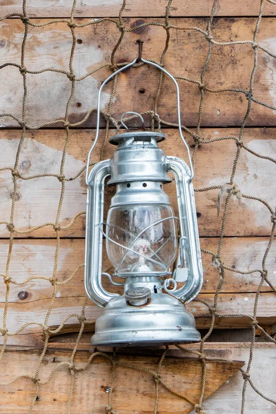 Old kerosene lamp hanging — Stock Photo, Image