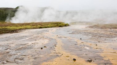 Geothermally etkin Haukadalur Vadisi