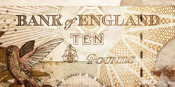 Para birimi arka plan - 10 İngiliz Lirası - Vintage sepya pound — Stok fotoğraf