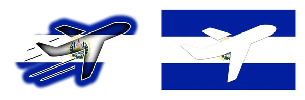 Nation flag - flygplan isolerade - El Salvador — Stockfoto