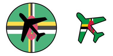 Ulus Bayrak - uçak izole - Dominika