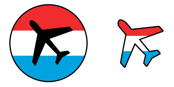 Bandera de la nación - Avión aislado - Luxemburgo — Foto de Stock