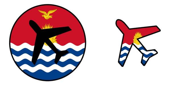 Bandera de la nación - Avión aislado - Kiribati —  Fotos de Stock