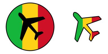 Ulus Bayrak - uçak izole - Mali