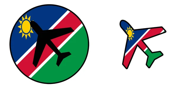 Nation flag - Airplane isolated - Namibia — Stock Photo, Image