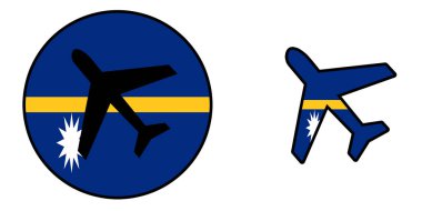 Ulus Bayrak - uçak izole - Nauru