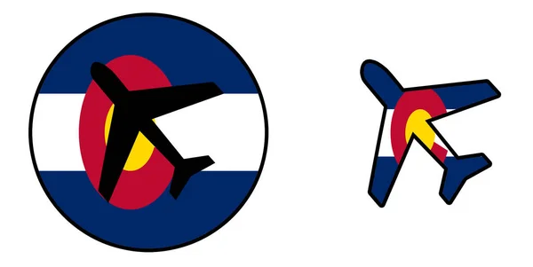 国の旗 - 飛行機分離 - コロラド州 — ストック写真
