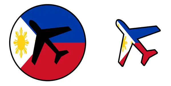 Bandera de la nación - Avión aislado - Filipinas — Foto de Stock